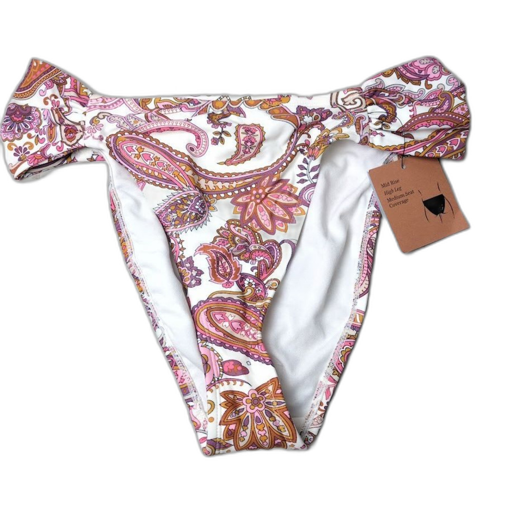 New SHADE & SHORE Size M (8-10) Multicolor Mid Rise Medium Seat Coverage Paisley
